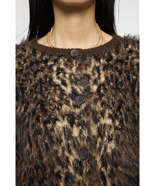BRUSHED LEOPARD カーディガン｜マウジーの通販｜&mall（アンドモール