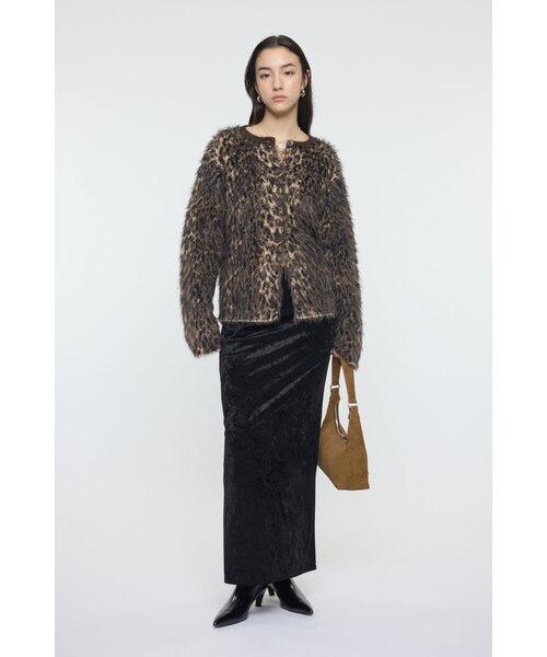 BRUSHED LEOPARD カーディガン｜マウジーの通販｜&mall（アンドモール