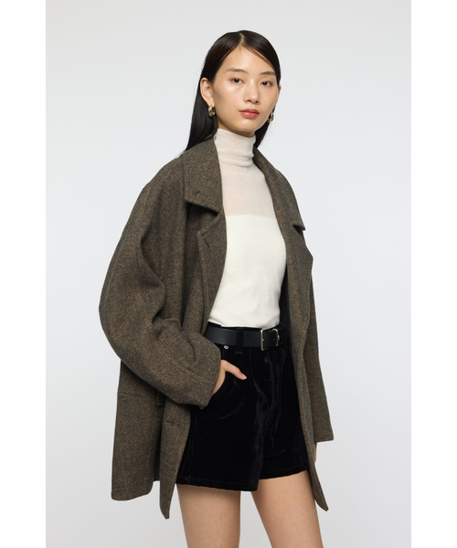 DOUBLE BREASTED MID コート｜マウジーの通販｜&mall（アンドモール