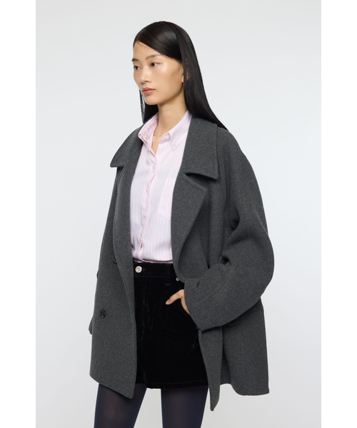 DOUBLE BREASTED MID コート｜マウジーの通販｜&mall（アンドモール