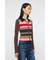 STRIPE ZIP UP KNIT シャツ