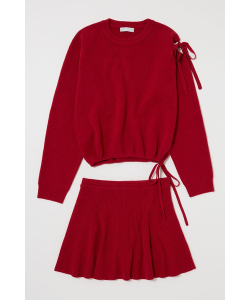 マウジー] TIED RIBBON セーター & ミニスカート 010IA373-6211