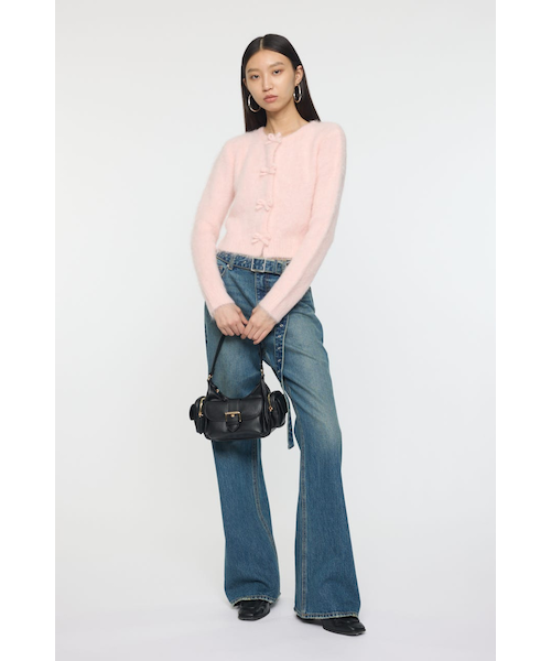 MOUSSY FRONT RIBBON カーディガン MOUSSY | FRONT RIBBON カーディガン (ニット ) |SHEL'TTER WEBSTORE