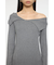 ASYMMETRY COLLAR KNIT ドレス