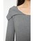 ASYMMETRY COLLAR KNIT ドレス