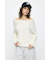 OVER RIB OFF SHOULDER トップス