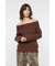 OVER RIB OFF SHOULDER トップス