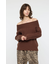 OVER RIB OFF SHOULDER トップス