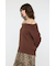 OVER RIB OFF SHOULDER トップス
