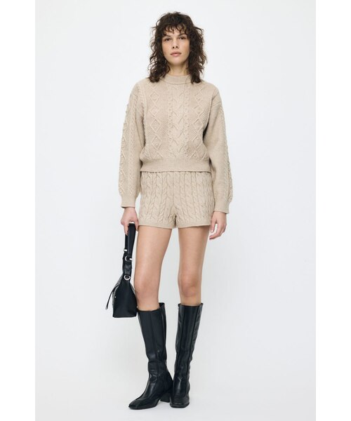 moussy CABLE KNIT ショーツ CABLE KNIT ショーツ｜マウジーの通販｜&mall（アンドモール）三井