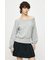 SIDE SLIT OFF SHOULDER スウェット