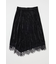 LACE TRIM VELVET スカート