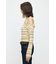 RANDOM STRIPE OFF SHOULDER トップス