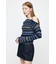 RANDOM STRIPE OFF SHOULDER トップス