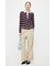 BORDER POLO KNIT TEE