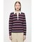BORDER POLO KNIT TEE