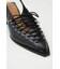 POINTED LACE UP ミュール