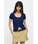 EYELET BUTTON UP トップス