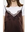 LACE SATIN SLIP ドレス