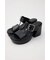 CROCO CHUNKY HEEL サンダル