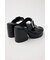 CROCO CHUNKY HEEL サンダル
