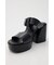 CROCO CHUNKY HEEL サンダル
