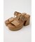 CROCO CHUNKY HEEL サンダル
