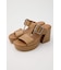 CROCO CHUNKY HEEL サンダル