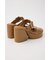 CROCO CHUNKY HEEL サンダル