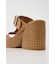 CROCO CHUNKY HEEL サンダル