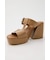 CROCO CHUNKY HEEL サンダル