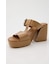 CROCO CHUNKY HEEL サンダル