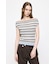 STRIPED OFF SHOULDER トップス