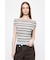 STRIPED OFF SHOULDER トップス