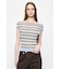 STRIPED OFF SHOULDER トップス