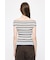 STRIPED OFF SHOULDER トップス
