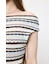 STRIPED OFF SHOULDER トップス