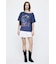 EYELET HEM FLARE MINI スカート