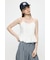 LINEN BLEND CORSET CAMI トップス