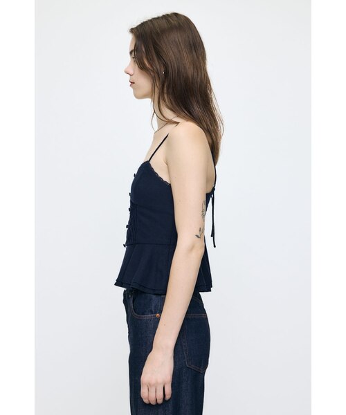 LINEN BLEND CORSET CAMI トップス｜マウジーの通販｜&mall（アンド 