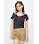 OFF SHOULDER HALF ZIP ニットトップス