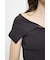 OFF SHOULDER HALF ZIP ニットトップス