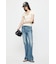 OFF SHOULDER HALF ZIP ニットトップス