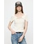 OFF SHOULDER HALF ZIP ニットトップス