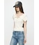 OFF SHOULDER HALF ZIP ニットトップス
