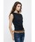 ASYMMETRY NECK RIBBON トップス