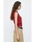 ASYMMETRY NECK RIBBON トップス