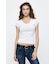 SUVIN GIZA PENTAGON NECK TEE