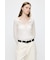 ES SHEER HENRY NECK KNIT トップス