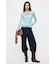 ES SHEER HENRY NECK KNIT トップス